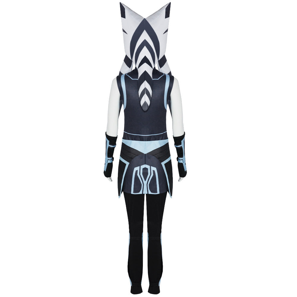 Laku Adult Ahsoka Tano Cosplay Costume Halloween Anakin Cosplay Costume Full Set Include Hat for Comic Con Ahsoka Outfits