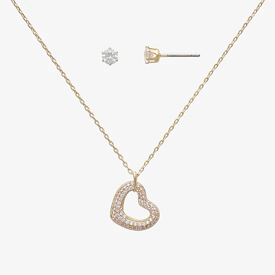 Mixit Women's Glass Hypoallergenic 2-Piece Jewelry Set