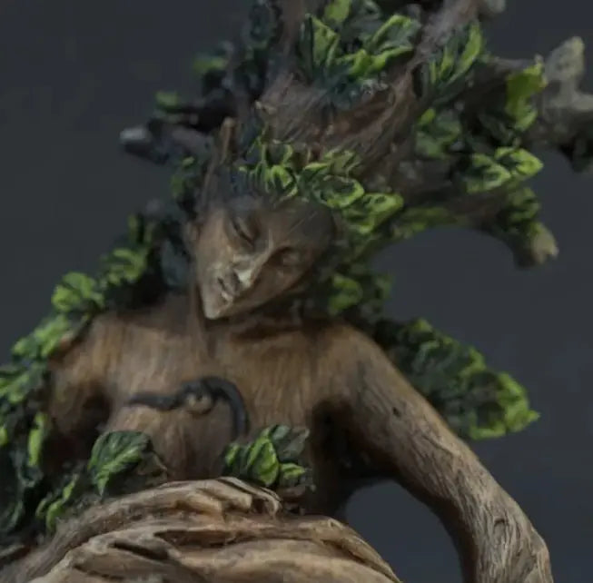 Forest Goddess Tree Man & Bird Sculpture