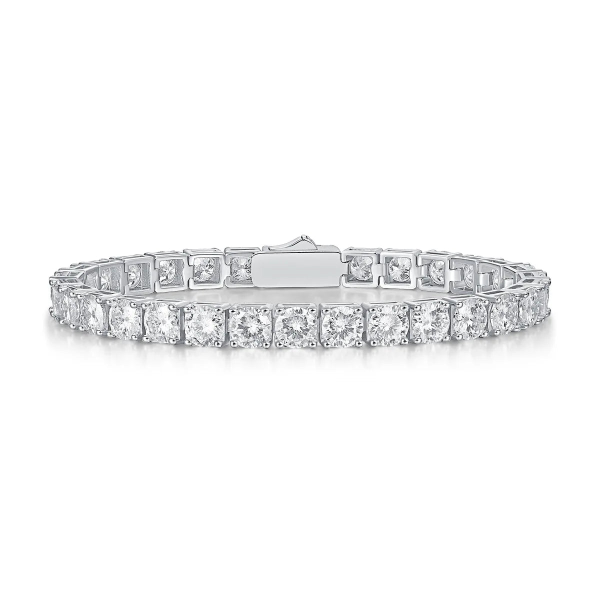 3/4/5mm Moissanite Tennis Bracelet S925 Silver D Color VVS 18K Gold Plated Iced Out Hip Hop Jewelry for Men Women Party Style