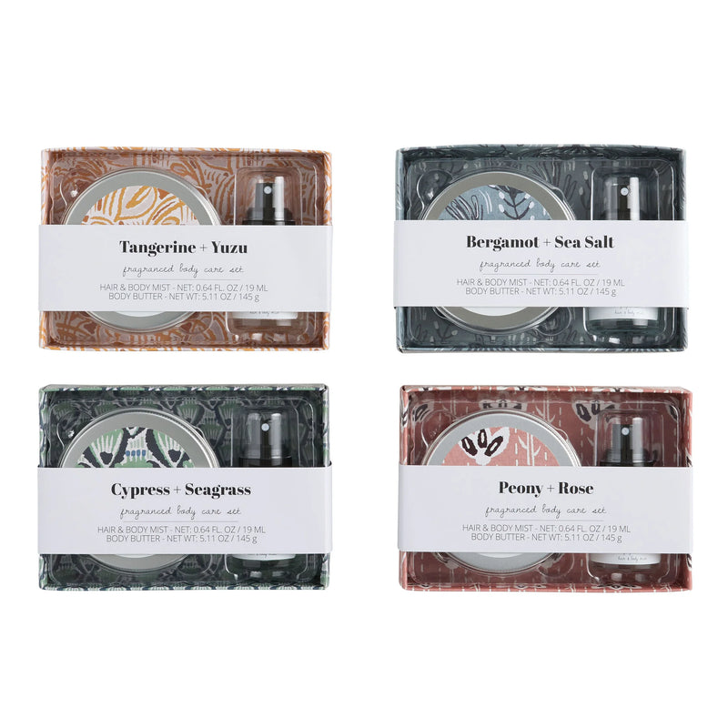 Bergamot and sea salt body care gift set