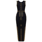 Luxury Bead Slim Fit Banquet Dress Long Elegant Split Bandage Dress
