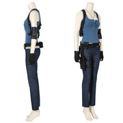 ame Jill Valentine Cosplay RE 3 Costume Women's Top Pants Suit Shoulder Bag Straps Accessories Halloween Carnival Outfit