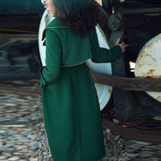 Spring and Autumn New Slim Fit, Slim and Extra Long Coat Style, British Style Double breasted