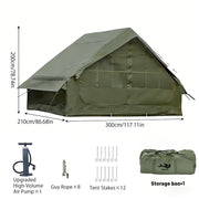 Large Inflatable Glamping Tent with Skylight, Breathable Mesh Air Tent for Summer Camping & Backpacking