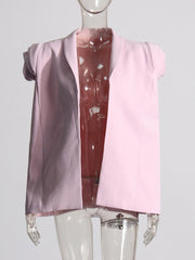 Fashionable three-dimensional flower design with button decoration shawl small suit jacket for women