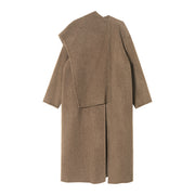Shawl scarf long wool coat double-sided woolen coat