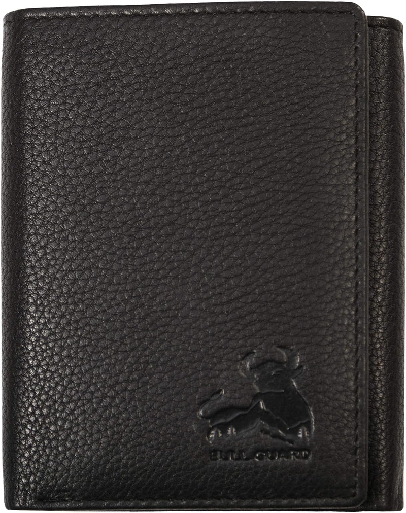 Best Leather Men'S RFID Trifold Wallet with ID Great Outdoor Wallet Durable Top Grain Leather Forest Brown, Double Cash Comparment with Secret Pocket, Compact & Secure Design, in Gift Box