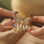 Alexis Bittar Butterfly Brushed Adjustable Design Retro Vintage Opening Bracelet