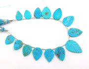 Natural Arizona Turquoise Leaf Carving Gemstone Beads Loose Stone Jewelry Making Wholesale Fashionable High Quality