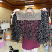 High Quality 13x4 Super Double Drawn Machine Double Weft Remy Chemical-Free 100g for Pixel Curl Natural Color Human Extensions