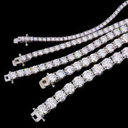 Kanolan 2-6.5mm Moissanite Tennis Bracelet D Color VVS1 GRA Certified Diamond s925 Sterling Silver Bracelet Wedding Jewelry Gift