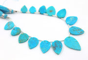 Natural Arizona Turquoise Leaf Carving Gemstone Beads Loose Stone Jewelry Making Wholesale Fashionable High Quality