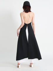 Fashion neck hanging sleeveless irregular two-piece set women's clothing