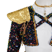 K-POP Witch Hunt girl group cosplay costume Rumi black songwriting costume stage performance costume cosplay costume