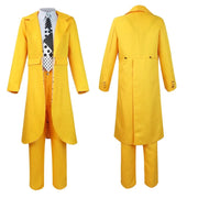 The Mask Cosplay Costume Halloween Carrey Cosplay Uniform Anime Costumes Yellow Trench Hat Carnival Party Jim Clown Mask for Men