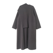 Shawl scarf long wool coat double-sided woolen coat