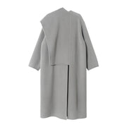 Shawl scarf long wool coat double-sided woolen coat