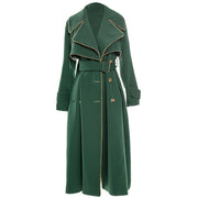 Spring and Autumn New Slim Fit, Slim and Extra Long Coat Style, British Style Double breasted