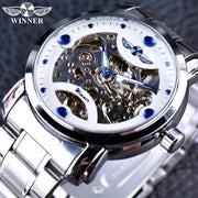 Winner Men Ocean Fashion Casual Designer Stainless Steel Men Skeleton Watch Mens Watches Top New Luxury Automatic Watch Clock
