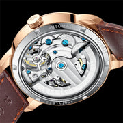 Ailang Top Hot Brand Expensive Men's Watch Automatic Mechanical Quality Watch Roman Double Tourbillon Watch Leather Male 2020