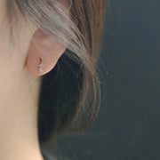 Mini Crescent Moon Stud Earrings for Women Cute Minimalist Fashion Ear Jewelry