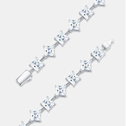 925 Silver VVS1 Moissanite Princess Cut Star Design Luxury Fine Jewelry Sparkling Moissanite Tennis Bracelet