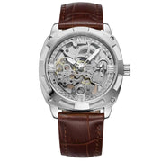 Men's Luxury Stainless Steel Skeleton Watch Automatic Movement Mechanical Watch