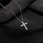 Cross Pendant Necklace for Women Alloy Classic Link Chain Sparkle Minimalist Daily Party Fashion Jewelry