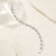 925 Silver VVS1 Moissanite Princess Cut Star Design Luxury Fine Jewelry Sparkling Moissanite Tennis Bracelet