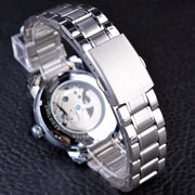 Winner Men Ocean Fashion Casual Designer Stainless Steel Men Skeleton Watch Mens Watches Top New Luxury Automatic Watch Clock