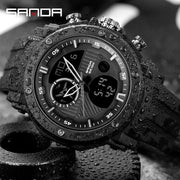 Sanda 6012 Top Brand Men's Watches Sport Quartz Watch 50m Waterproof Digital Wristwatch for Men Boy Clock Montre Relojes Hombre