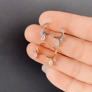 Mini Crescent Moon Stud Earrings for Women Cute Minimalist Fashion Ear Jewelry
