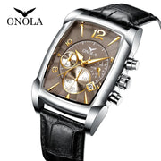 ONOLA 6818 OEM Brand Mens Luxury Watch Quartz Watches Leather Fashion Minimalist Water Resistant Watches Men Wrist