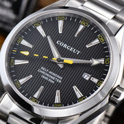 41mm Corgeut Automatic Mechanical Watch with Sapphire Crystal Waterproof Dive Features Miyota Movement Analog Dial Display