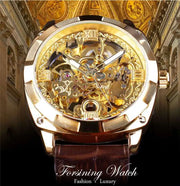 Men's Luxury Stainless Steel Skeleton Watch Automatic Movement Mechanical Watch