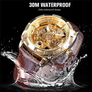 Men's Luxury Stainless Steel Skeleton Watch Automatic Movement Mechanical Watch