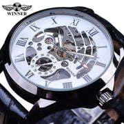 Winner Men Wrist Watch Luxury Skeleton Mens Top New Luxury Automatic Watch Small Dial Golden Case Fashion Casual Watches