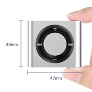 Mini MP3 Music Player Metal Clip-on Walkman Build in Speaker Rechargeable MP3 Player with Headphone Support TF Card for Students