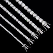 Kanolan 2-6.5mm Moissanite Tennis Bracelet D Color VVS1 GRA Certified Diamond s925 Sterling Silver Bracelet Wedding Jewelry Gift