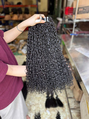 High Quality 13x4 Super Double Drawn Machine Double Weft Remy Chemical-Free 100g for Pixel Curl Natural Color Human Extensions