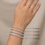 Kanolan 2-6.5mm Moissanite Tennis Bracelet D Color VVS1 GRA Certified Diamond s925 Sterling Silver Bracelet Wedding Jewelry Gift