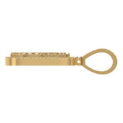 God Allah Islamic Quran Diamond Men's Baguette Cut Pendant Yellow Gold Gift Islam Religious IGI Letter 10KT REAL GOLD Micro