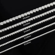 Kanolan 2-6.5mm Moissanite Tennis Bracelet D Color VVS1 GRA Certified Diamond s925 Sterling Silver Bracelet Wedding Jewelry Gift