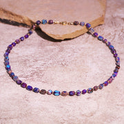 Fashionable And Elegant Necklace Featuring Purple Natural Stones