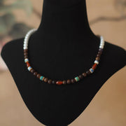European and American Style French Designer Palace Style Retro Cotton Pearl Beaded Necklace Vintage Medieval