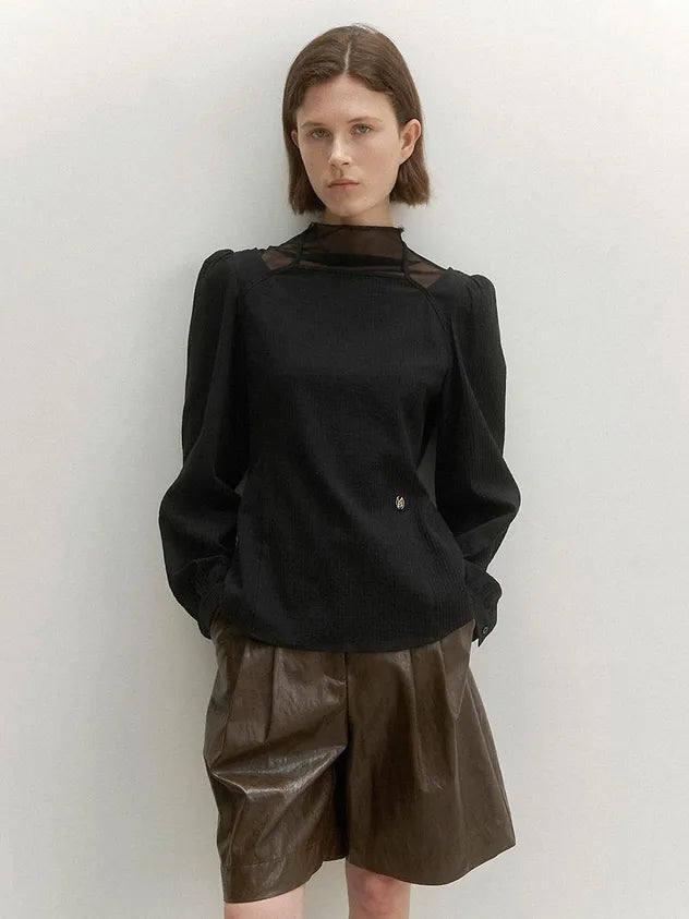 Cut-out Ribbon Blouse