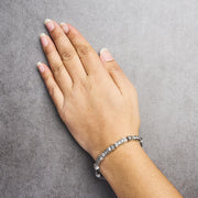 14K White Gold Diamond Elegance Bracelet - 7 Inches