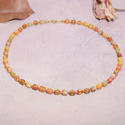 Fashionable And Elegant Necklace Featuring Purple Natural Stones