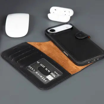 Casper iPhone 17 Air leather wallet case
